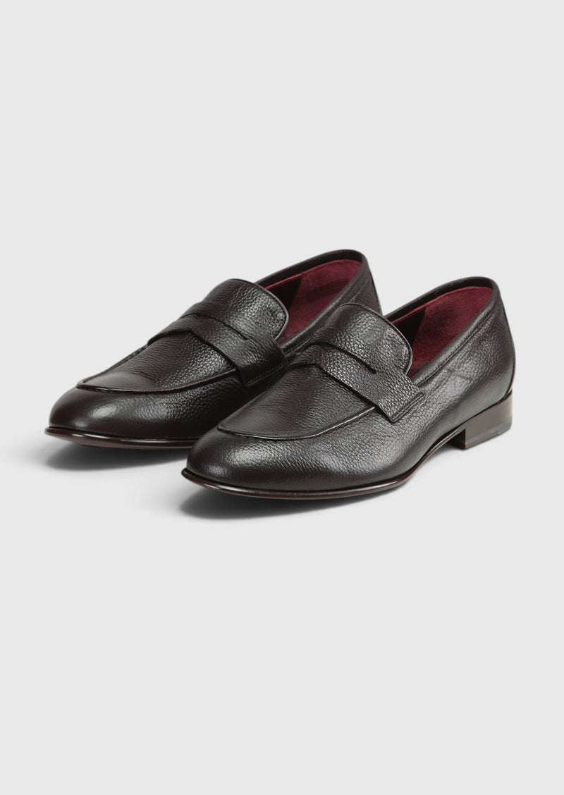 Kahverengi Deri Klasik Loafer