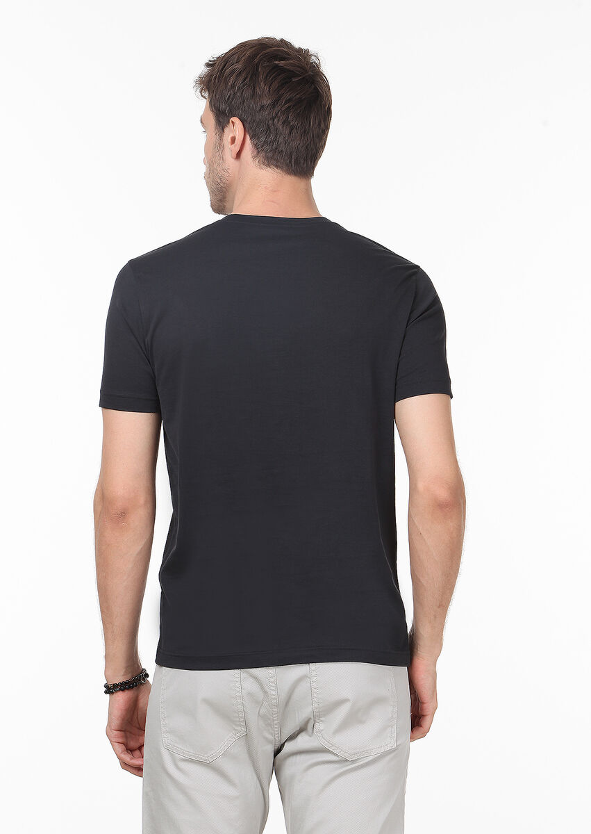 Siyah %100 Pamuk T-Shirt
