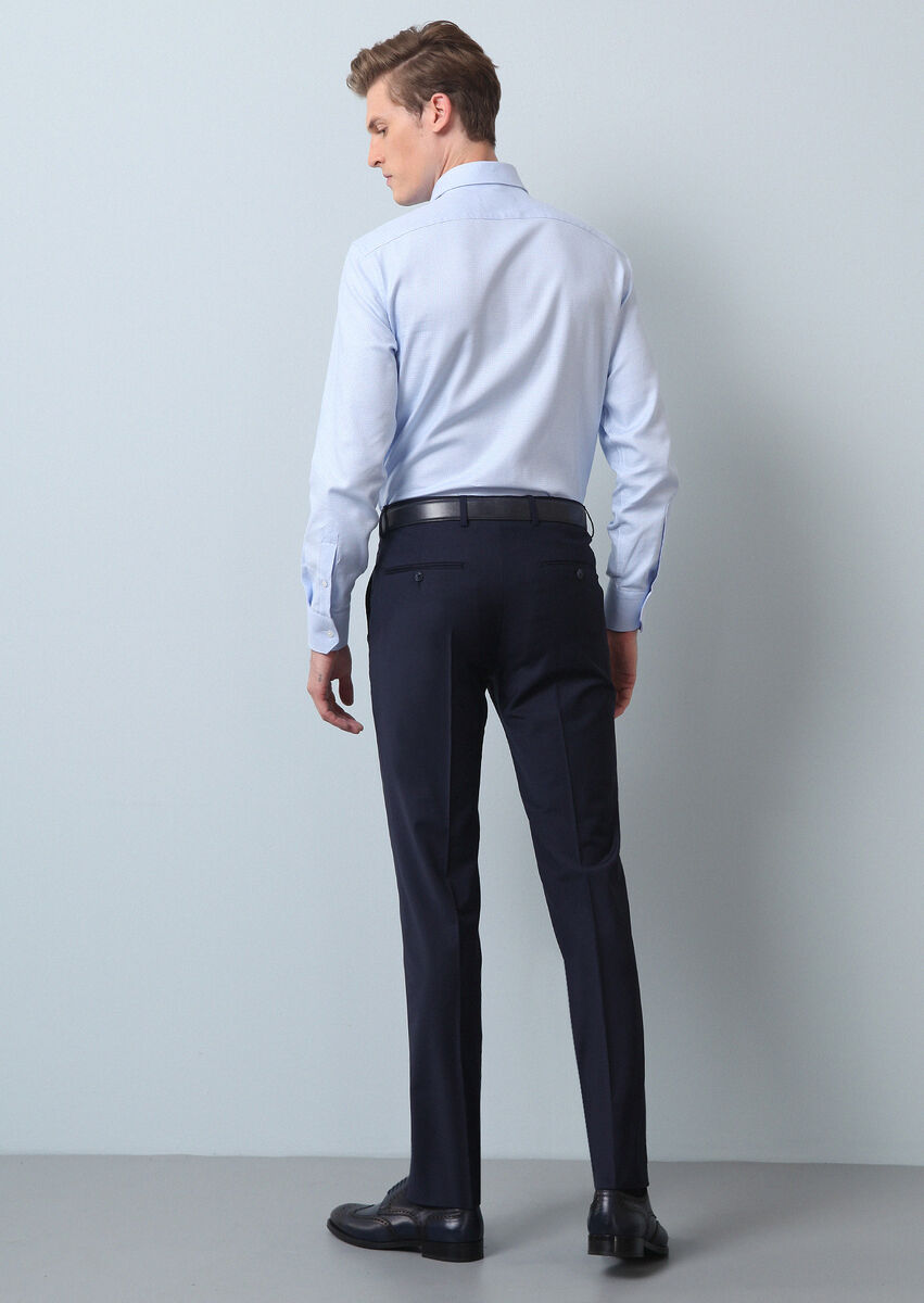 Saks Düz Kumaş Modern Fit Klasik Yün Karışımlı Pantolon