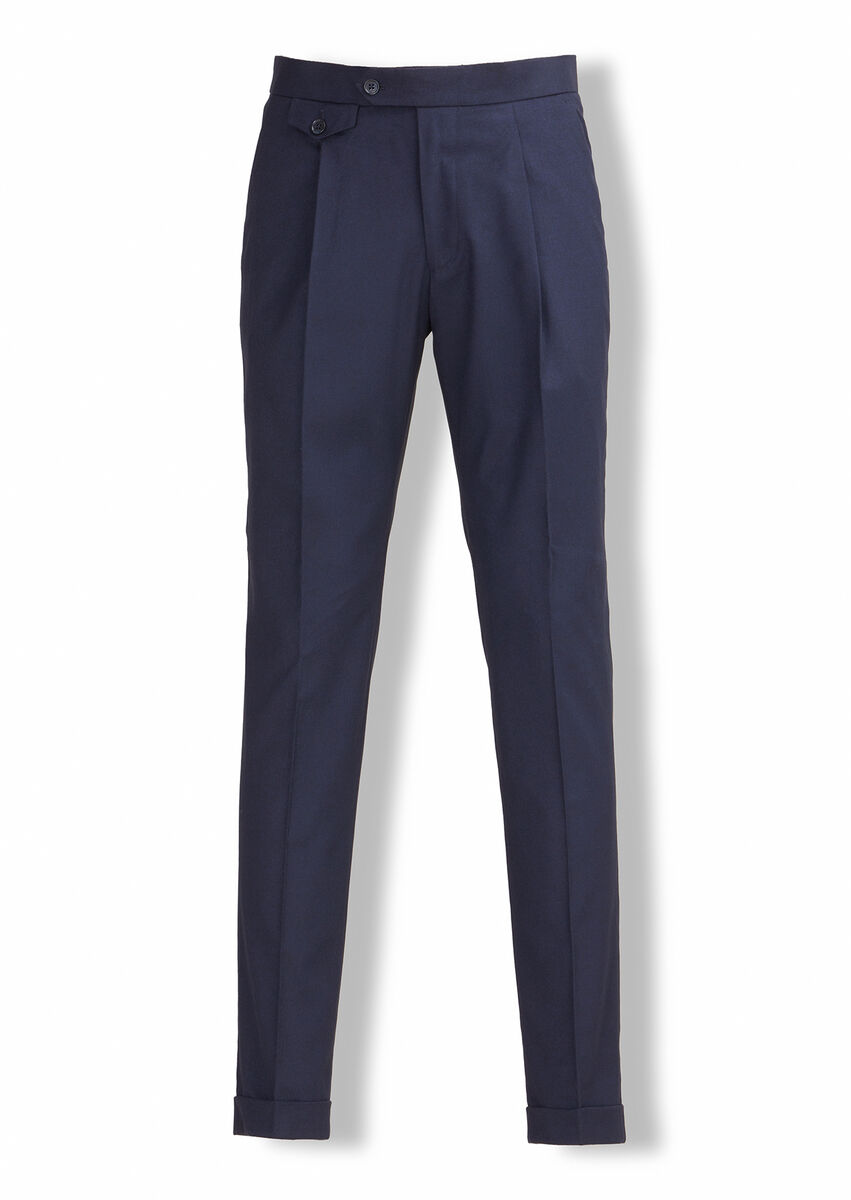 Lacivert Düz Kumaş Modern Fit Klasik Pantolon
