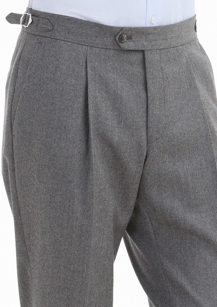 Vizon Düz Kumaş Klasik Yün Karışımlı Pantolon