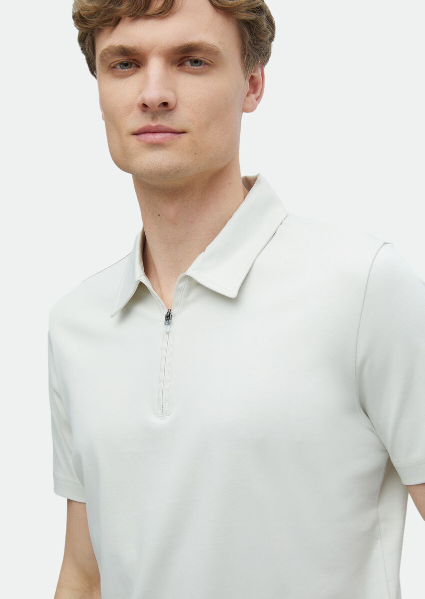 Taş Düz Polo Yaka %100 Pamuk T-Shirt