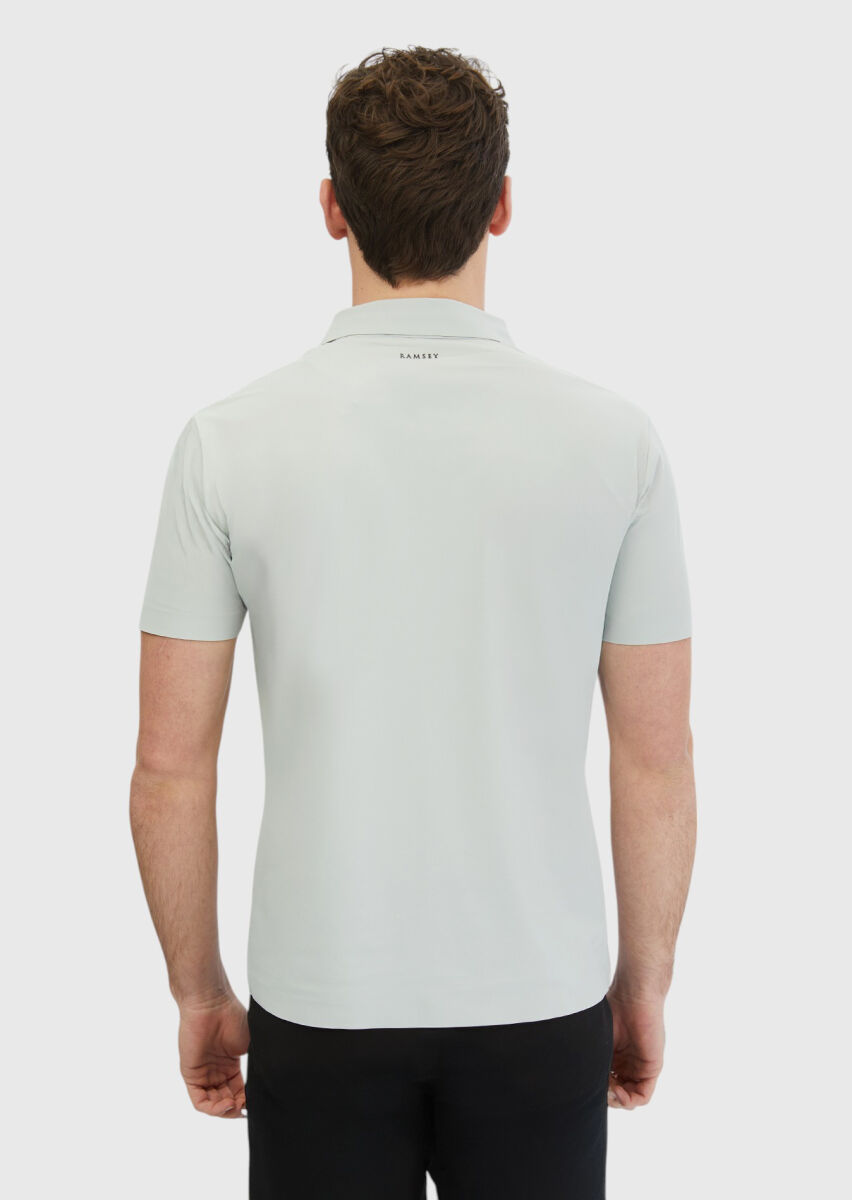 Açık Gri Düz Polo Yaka T-Shirt - 6