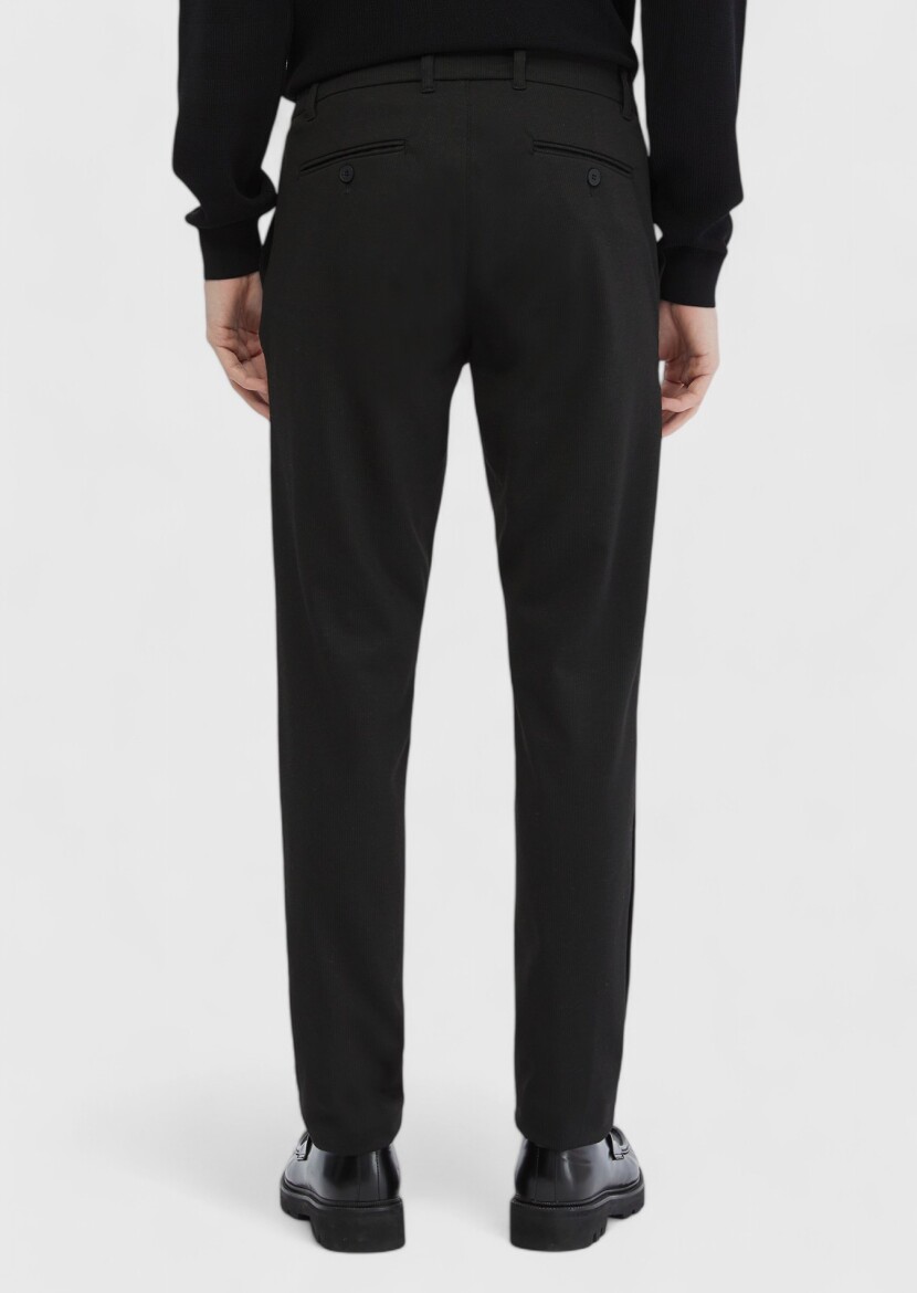 Antrasit Çizgili Örme Jogging Fit Casual Pantolon - RAMSEY