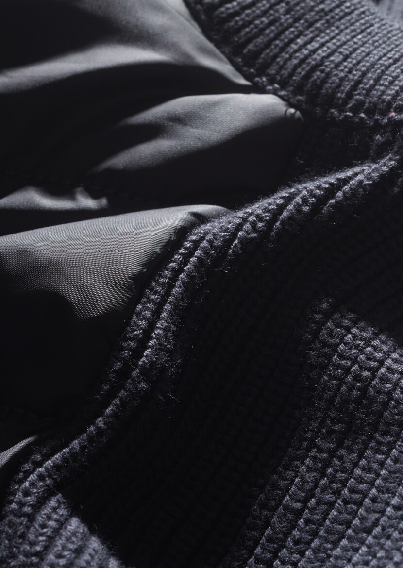 Antrasit Regular Fit Yarım Balıkçı Yaka Casual Örme Triko Yelek - 5