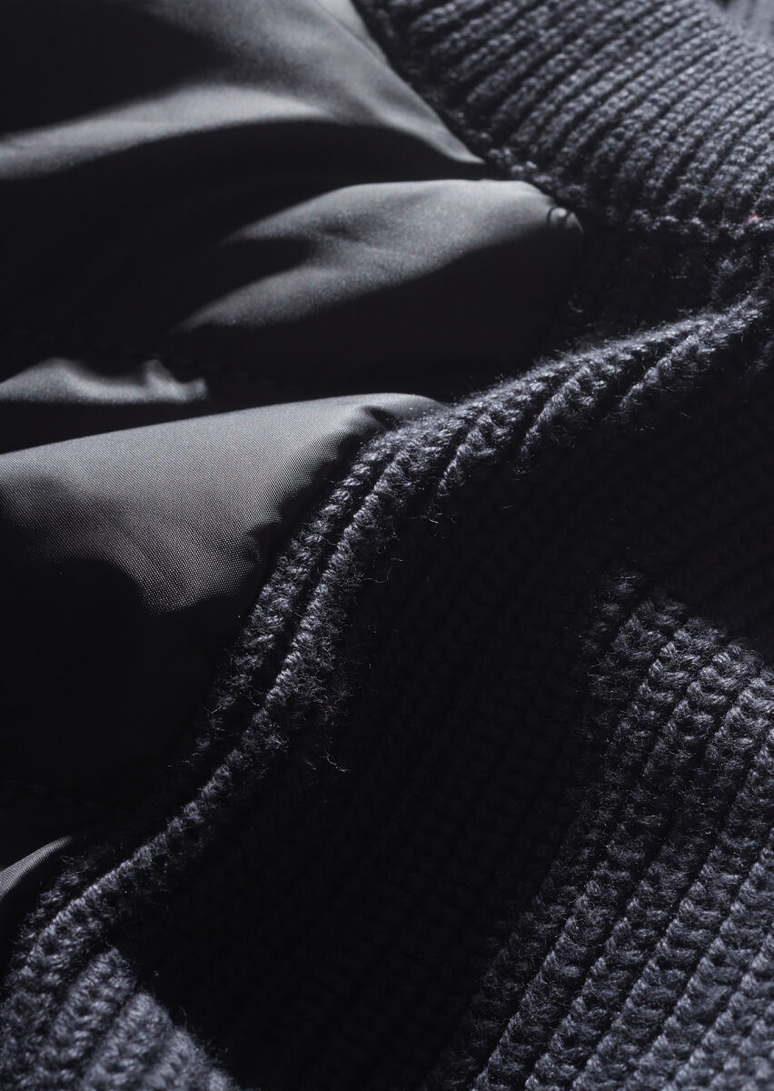 Antrasit Regular Fit Yarım Balıkçı Yaka Casual Örme Triko Yelek - 5