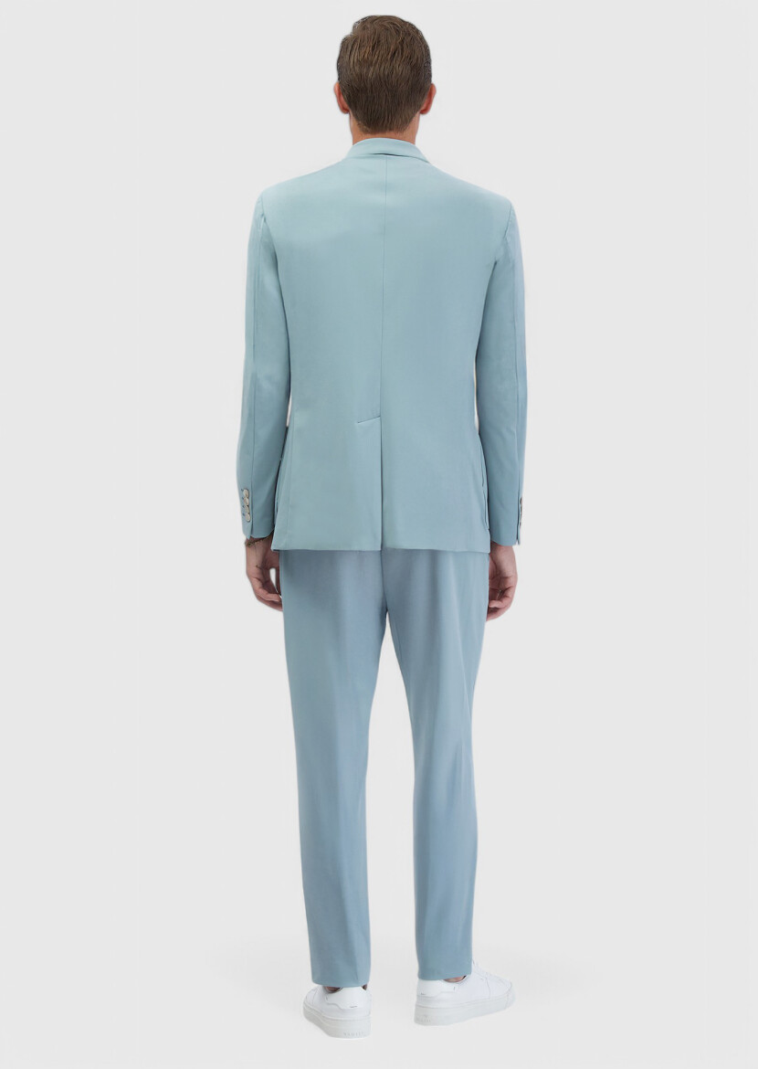 Aqua Düz Comfort Fit Örme Takım Elbise - 10