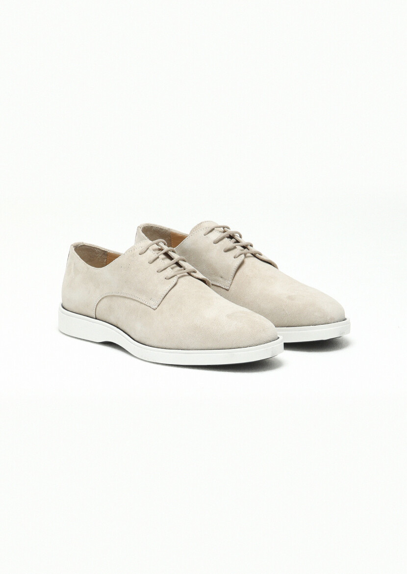 Beige Suede Casual Shoes - RAMSEY