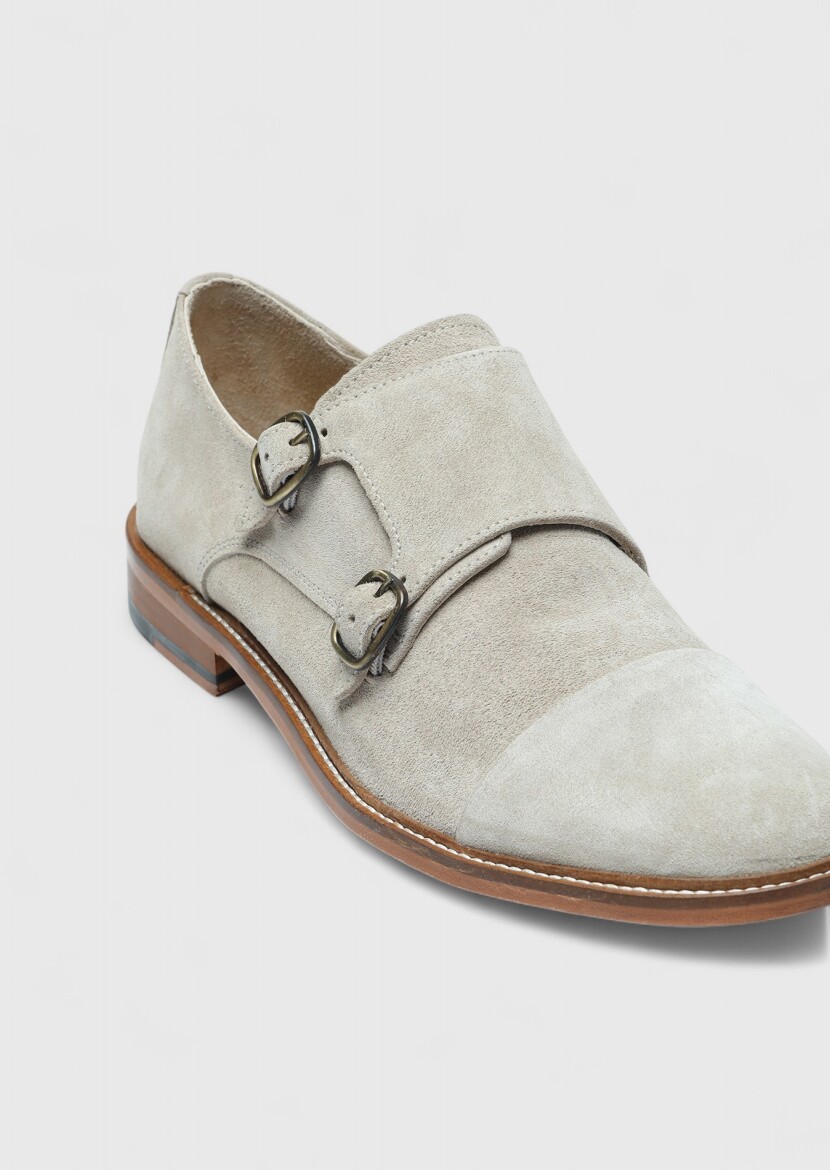 Beige Suede Classical Loafer - RAMSEY