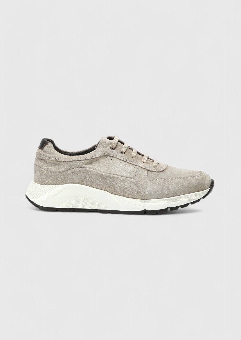 Beige Suede Sneaker - RAMSEY