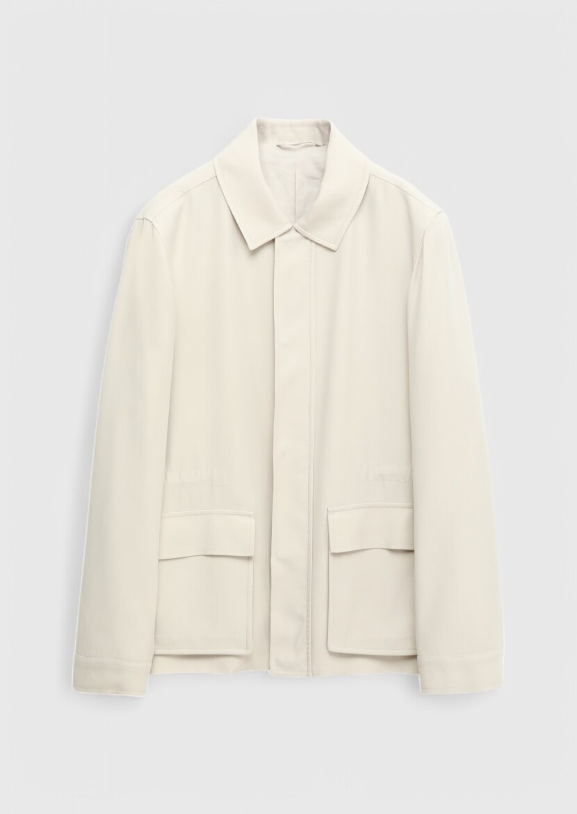 Beige Weaving Coat - 7