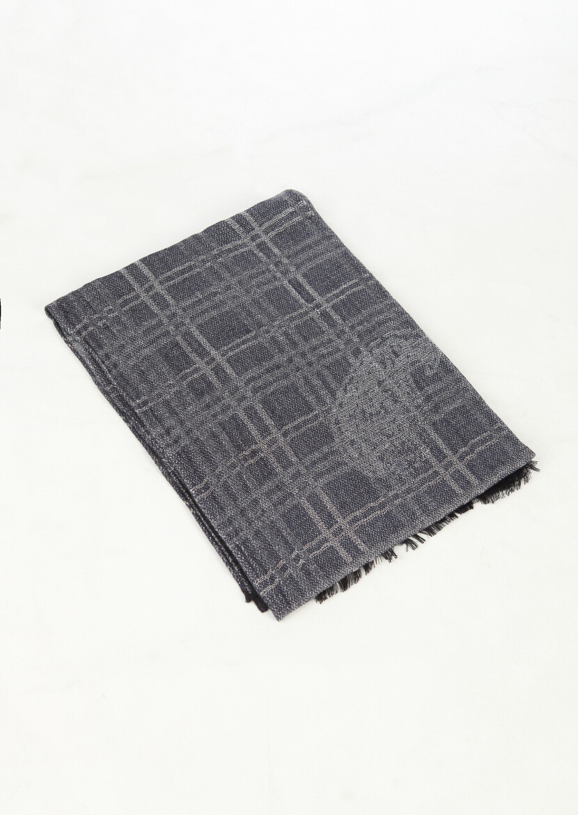 Black %60 Pamuk ,%40 Viskoz Scarf 