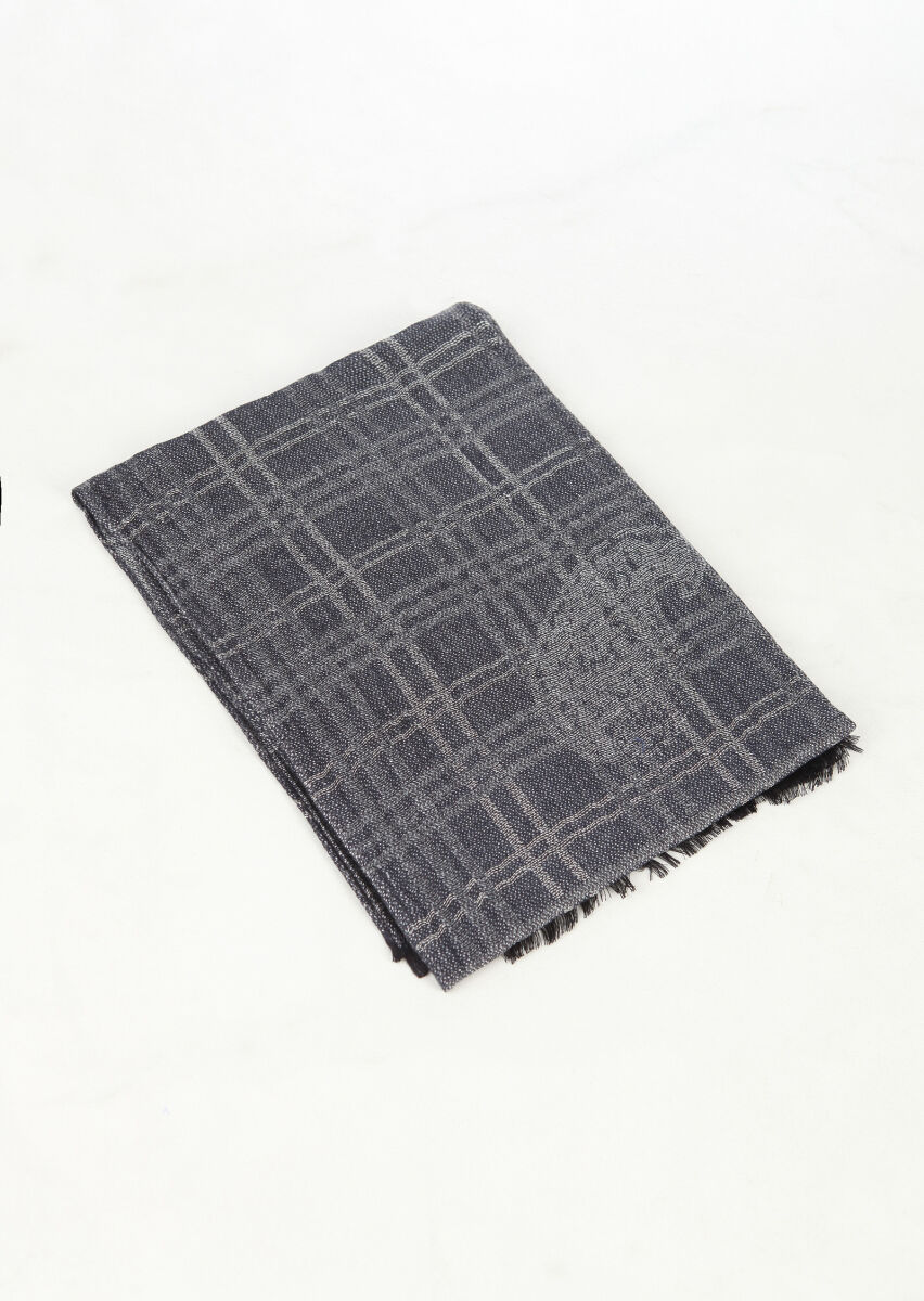 Black %60 Pamuk ,%40 Viskoz Scarf - 1