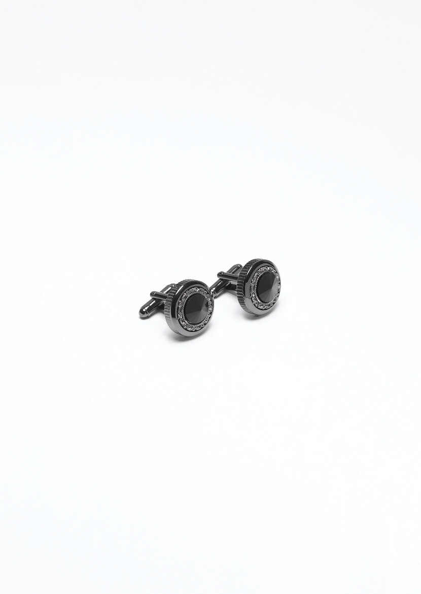 Black Brass Cuff Link - 1