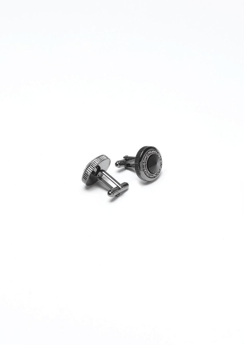 Black Brass Cuff Link - 2