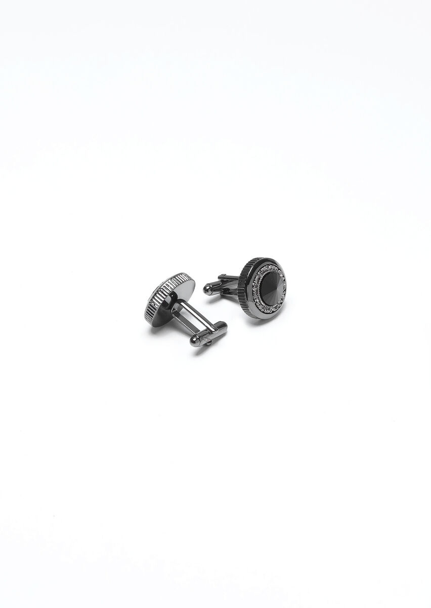 Black Brass Cuff Link - 2