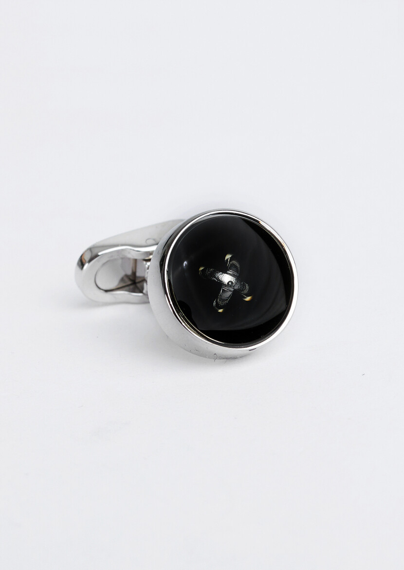 Black Brass Cuff Link - 3