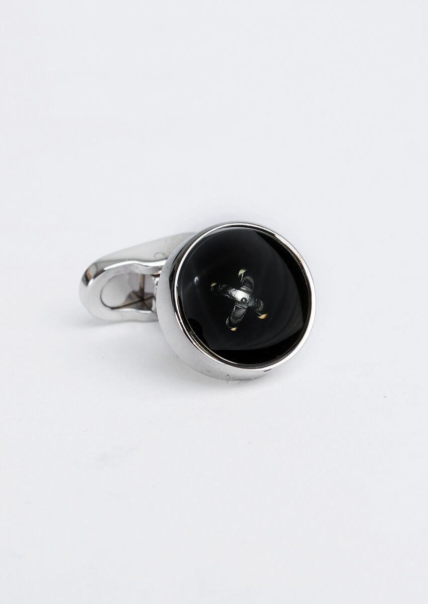 Black Brass Cuff Link - 3