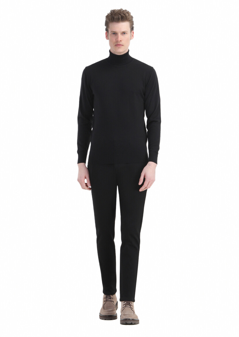 Black Knitwear Sweatshirt 