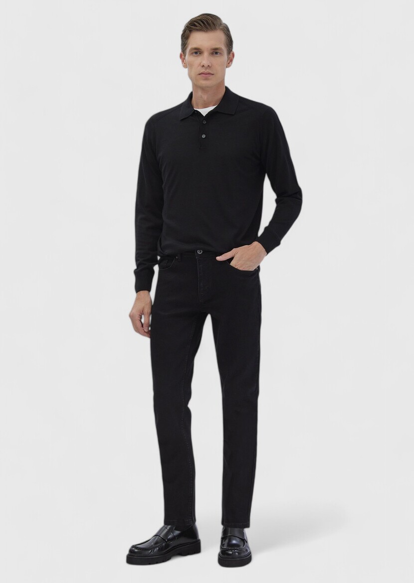 Black Knitwear Sweatshirt 