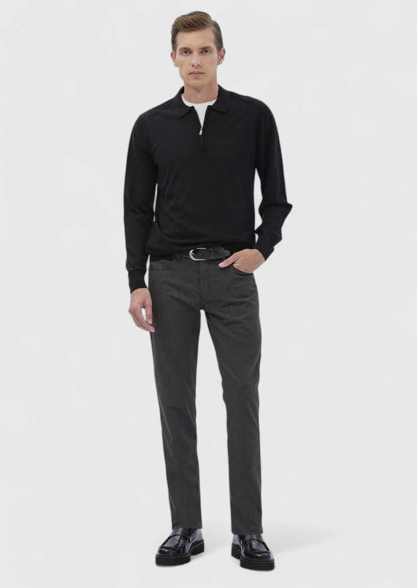 Black Knitwear Sweatshirt 