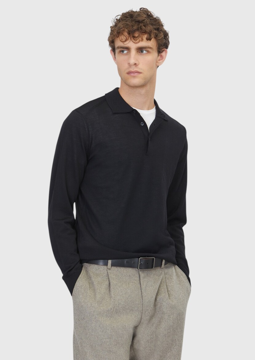 Black Knitwear Sweatshirt - RAMSEY