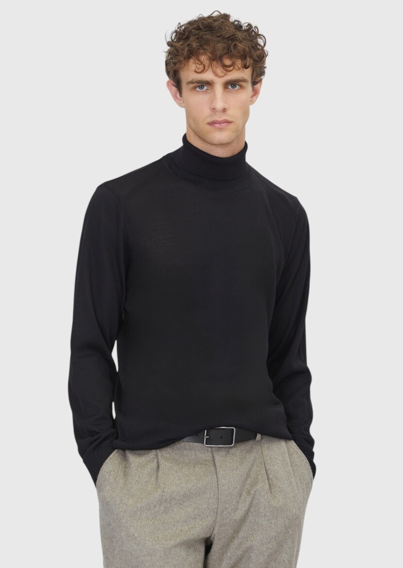 Black Knitwear Sweatshirt - RAMSEY