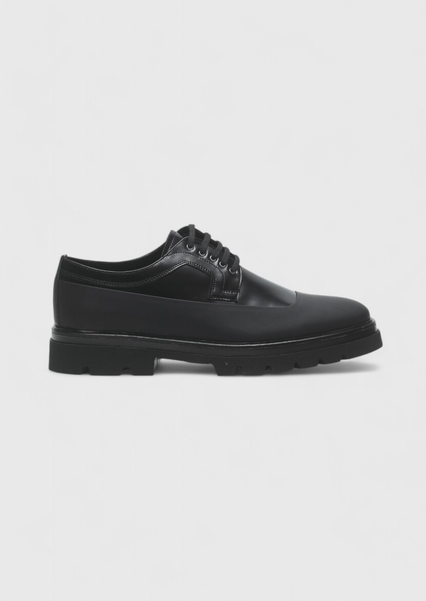 Black Leather Casual Shoes - RAMSEY