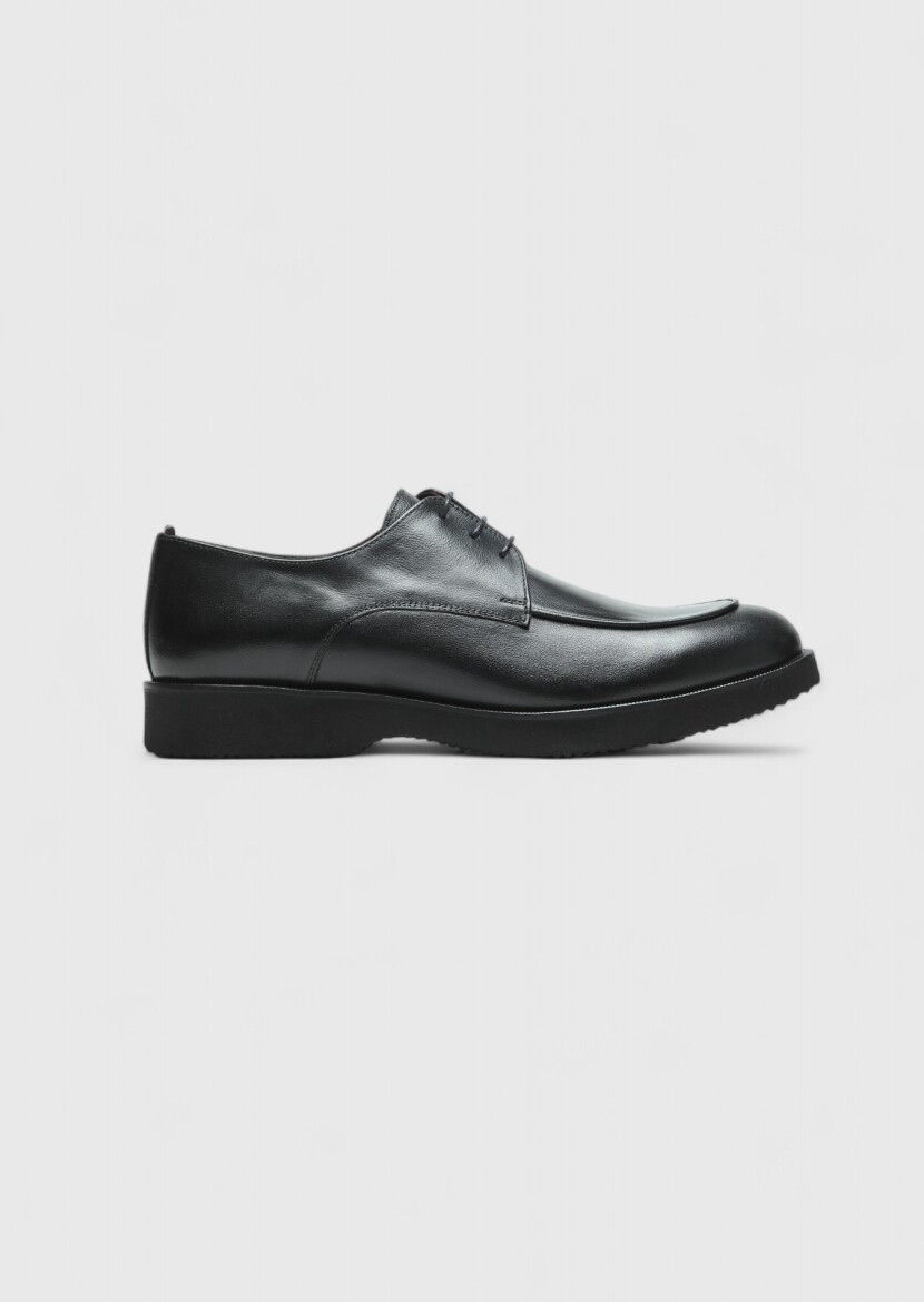 Black Leather Casual Shoes - RAMSEY