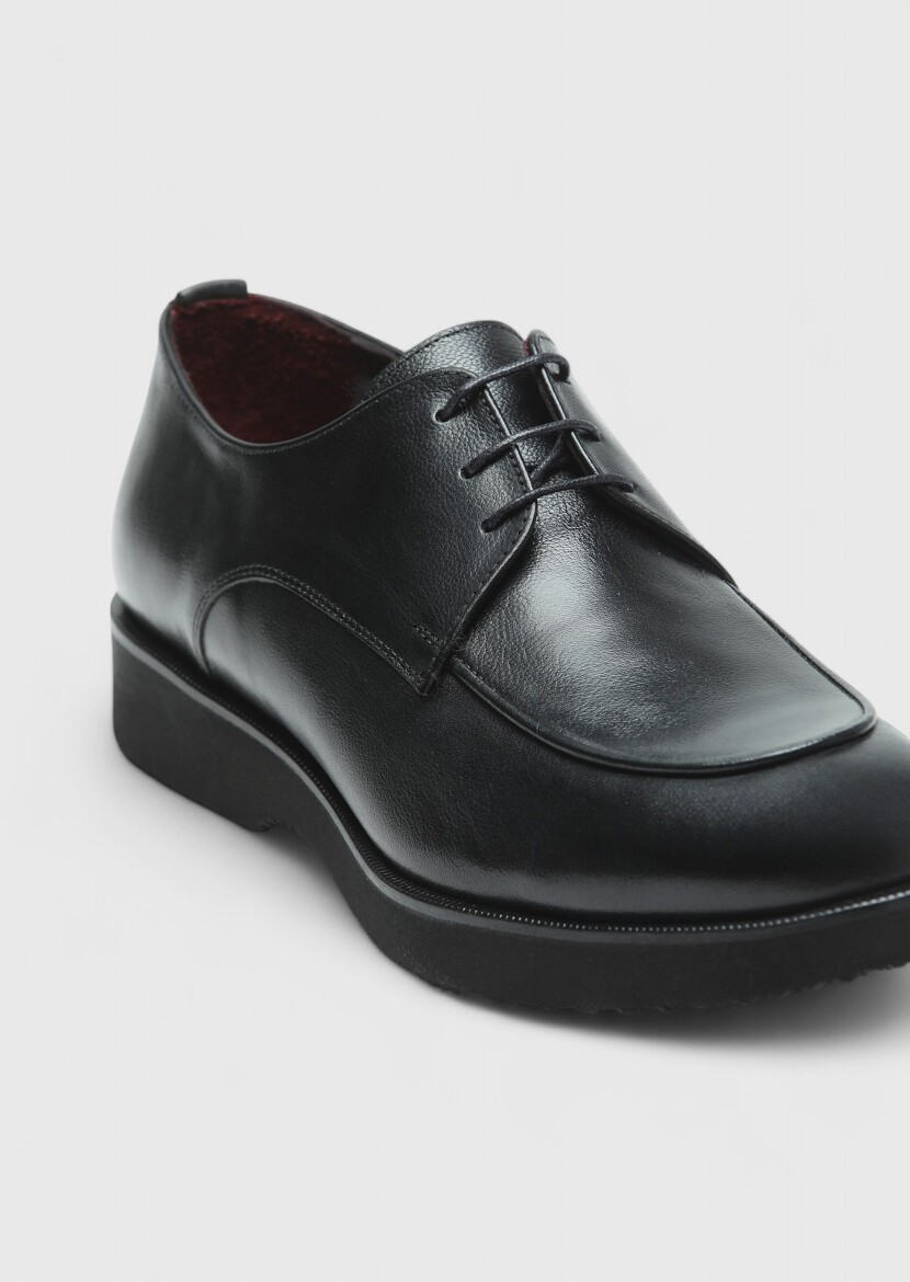 Black Leather Casual Shoes - RAMSEY