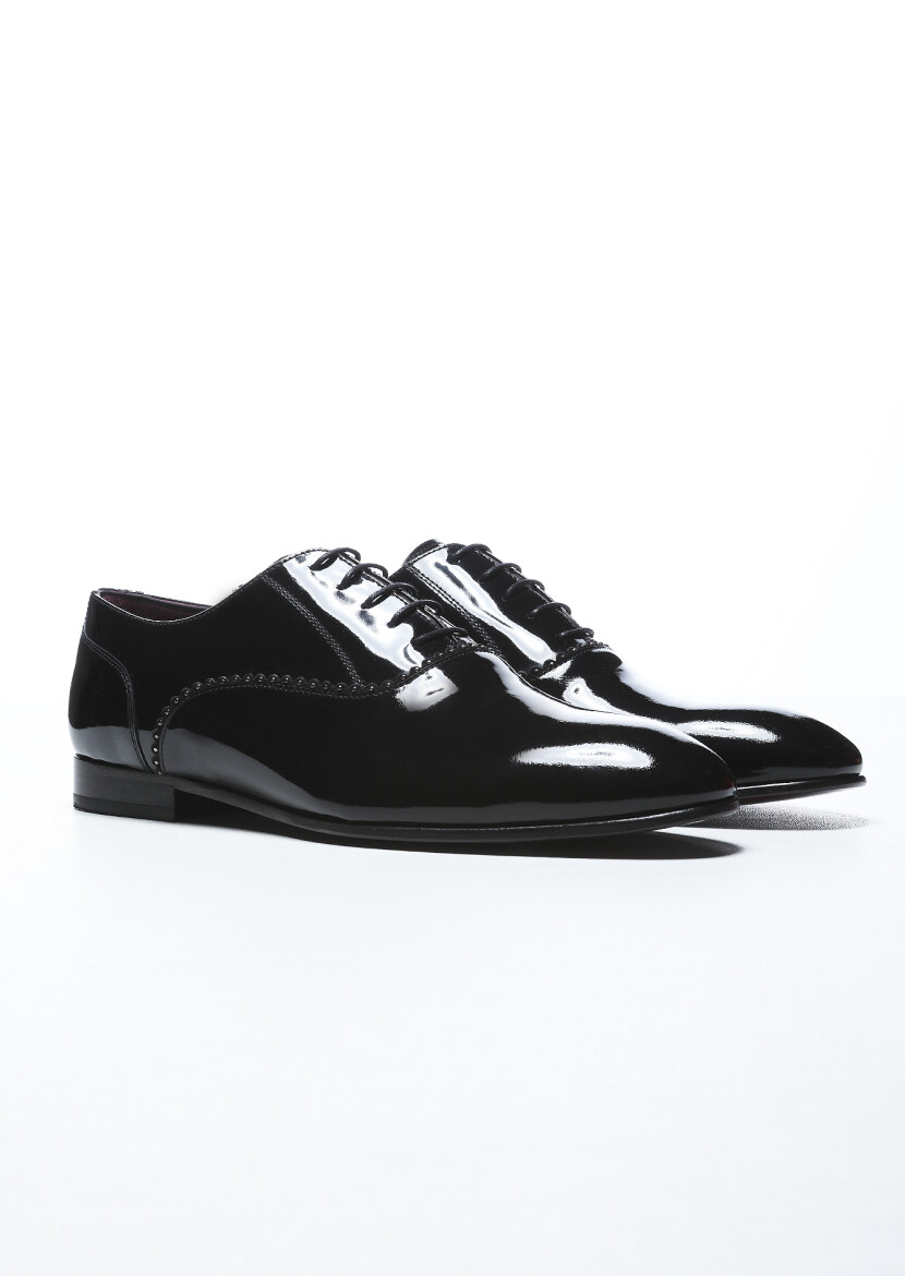 Black Patent Leather Classical Dress Shoes - RAMSEY