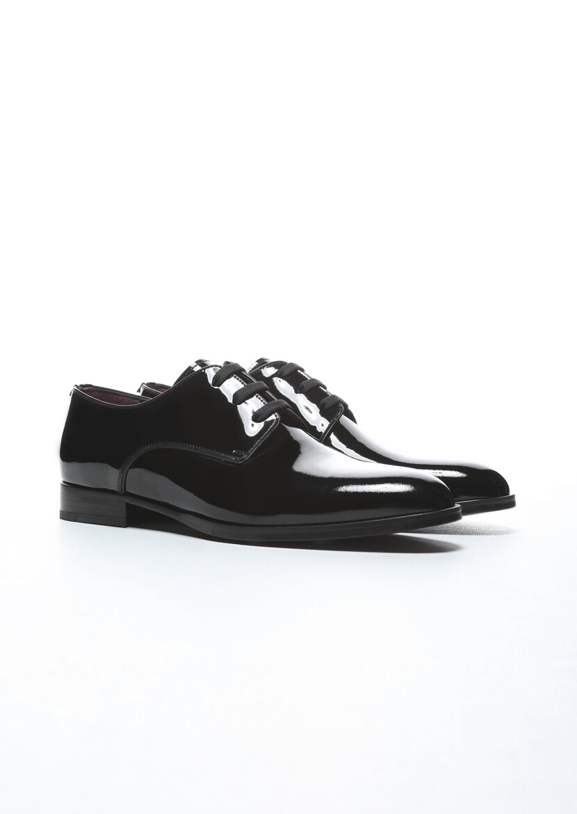 Black Patent Leather Classical Dress Shoes - RAMSEY