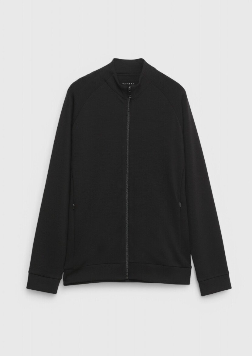 Black Turtleneck Plain Sweatshirt - 7