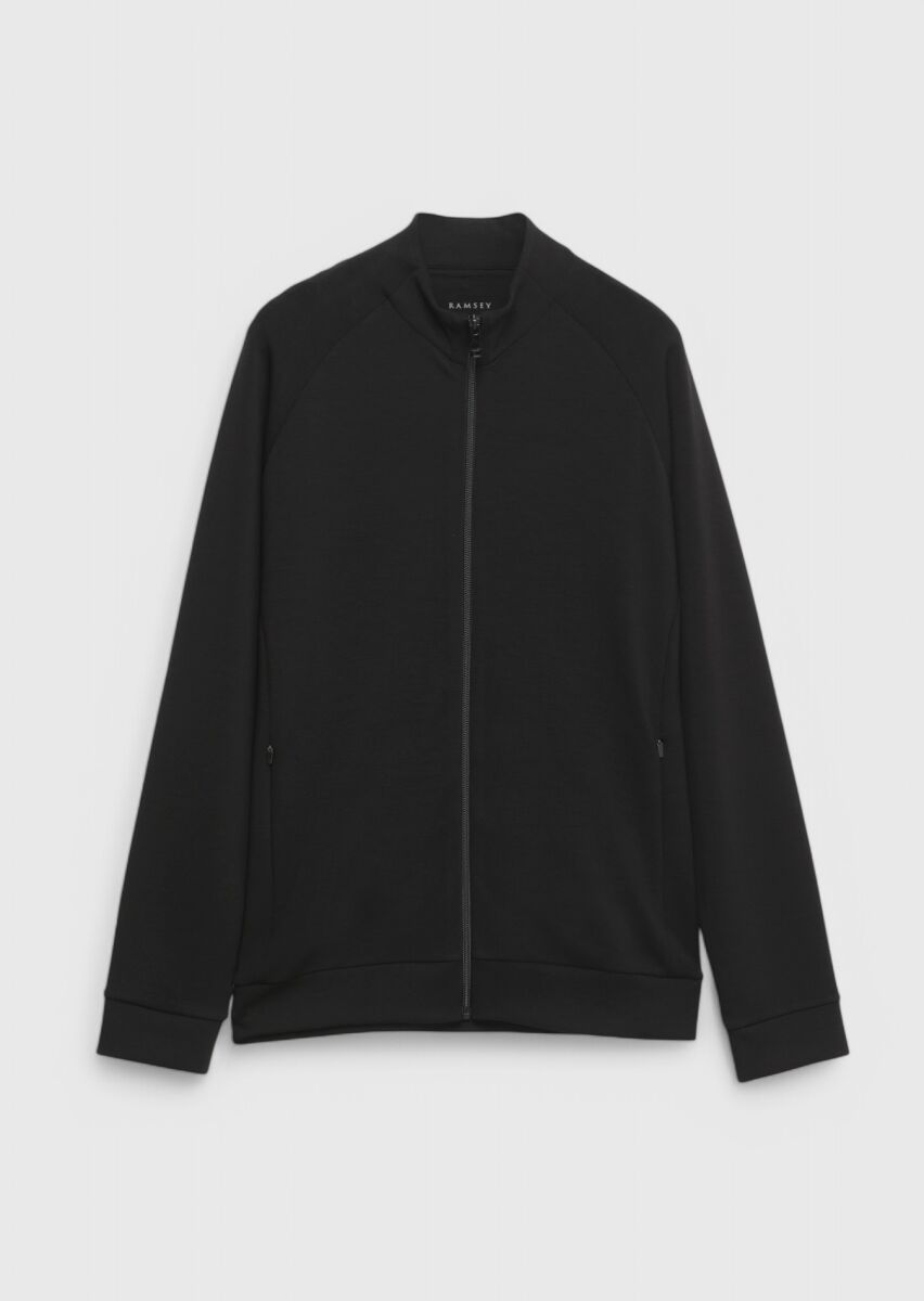 Black Turtleneck Plain Sweatshirt - 7