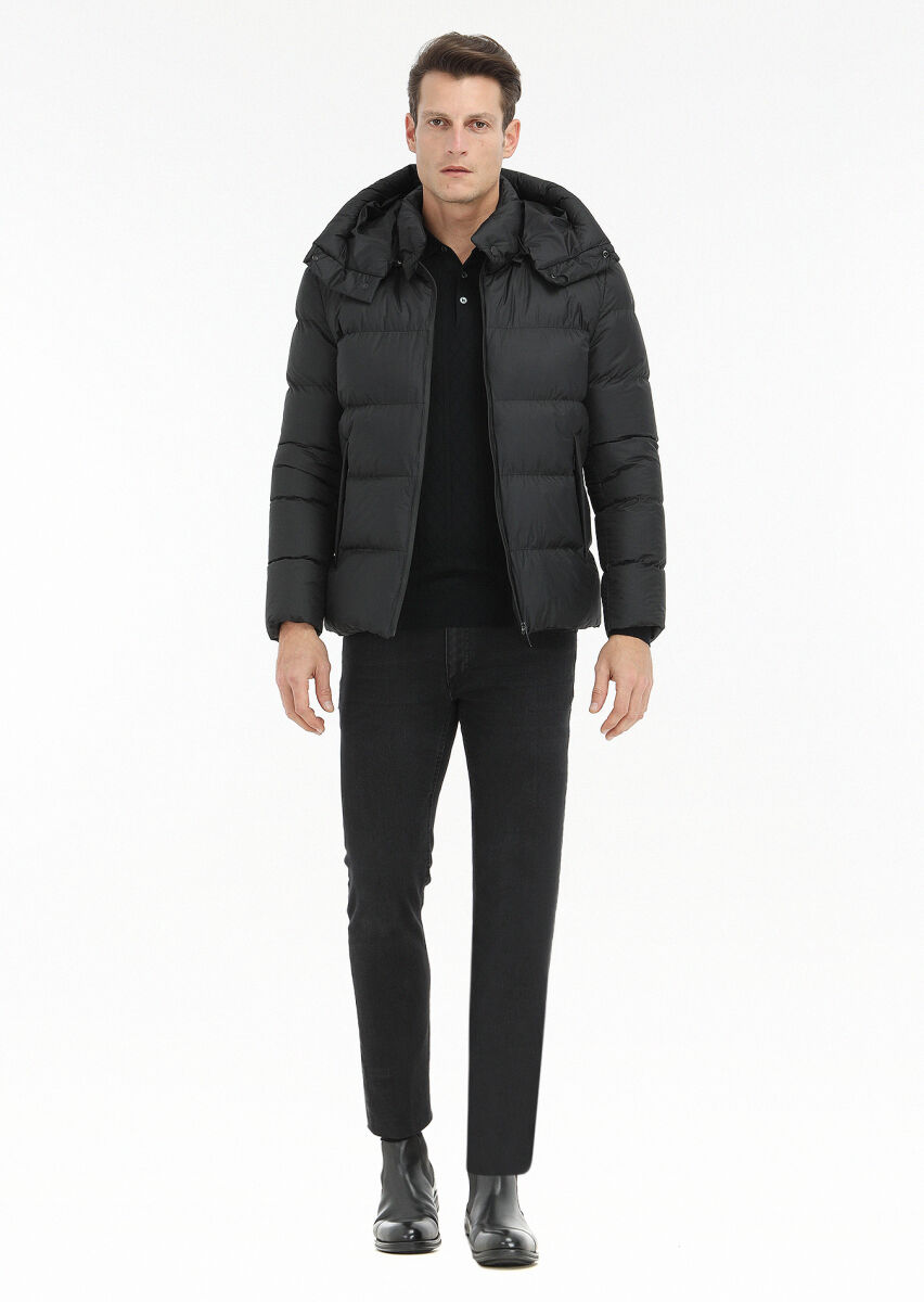 Black Weaving Coat - 1