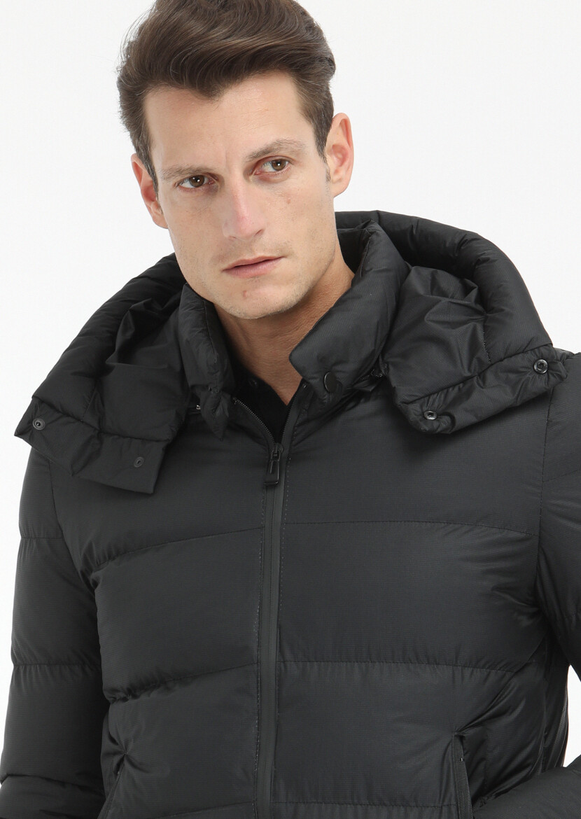 Black Weaving Coat - 3