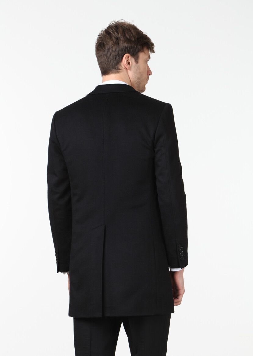 Black Weaving Overcoat - 5