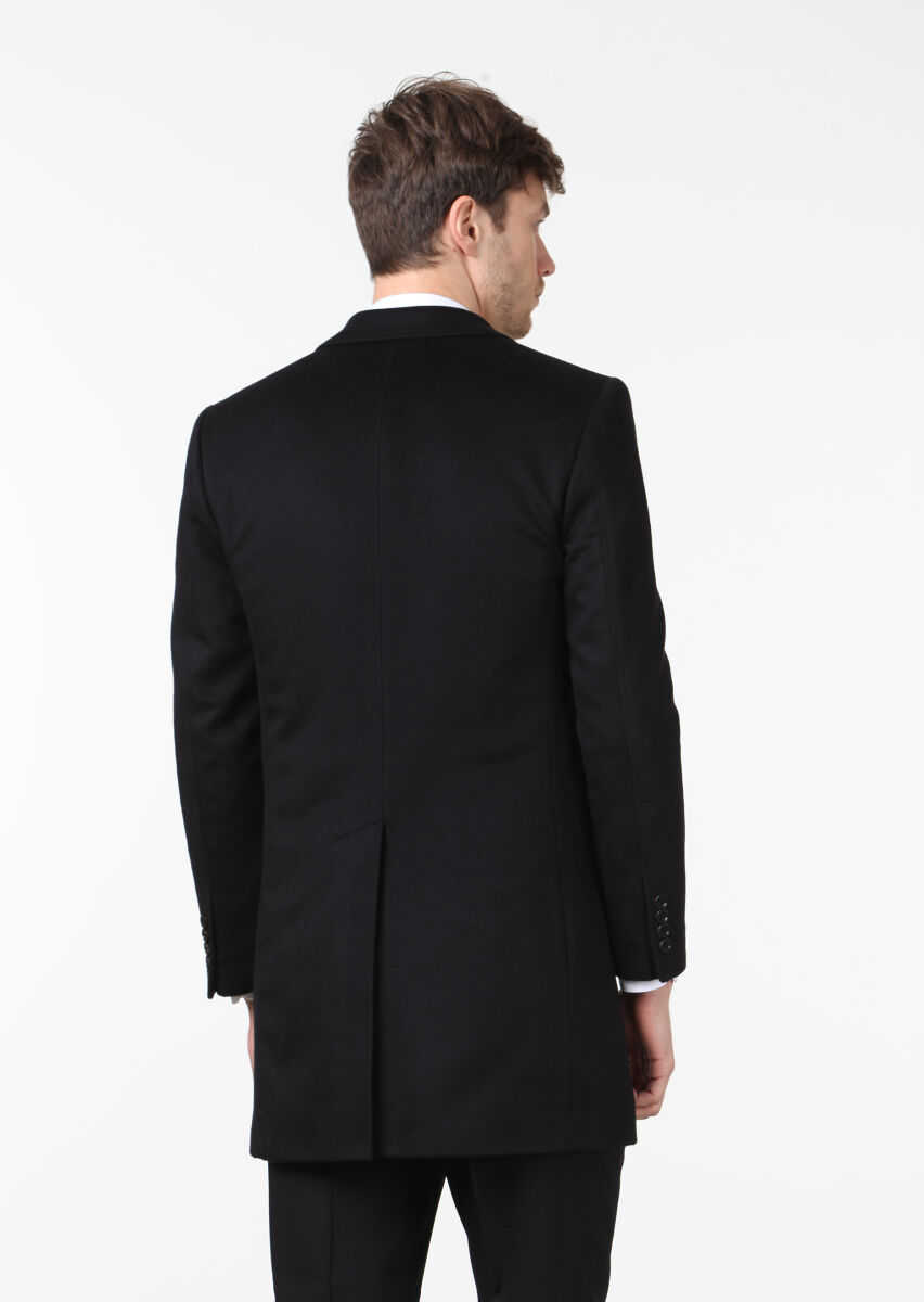 Black Weaving Overcoat - 5