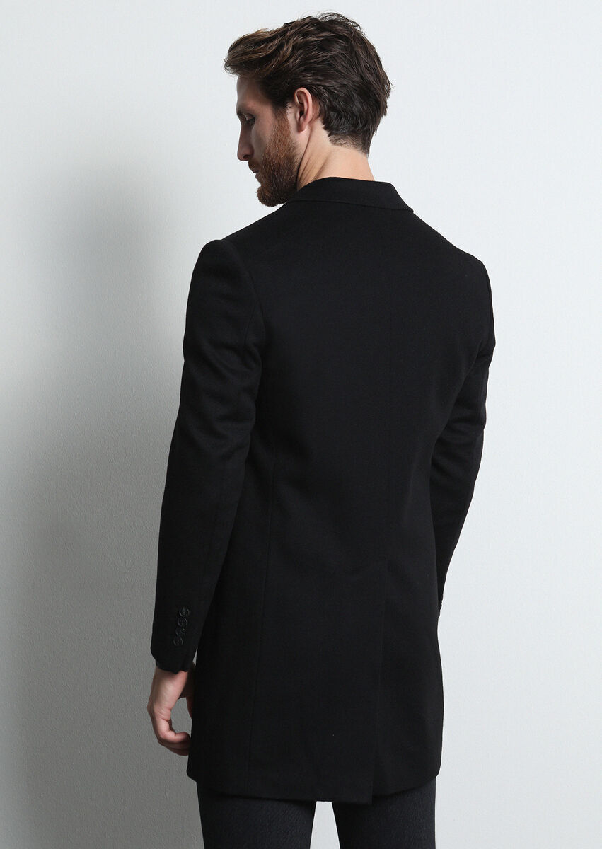 Black Weaving Overcoat - 5