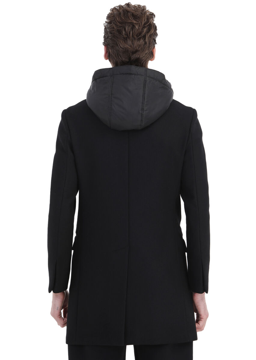 Black Weaving Overcoat - 8