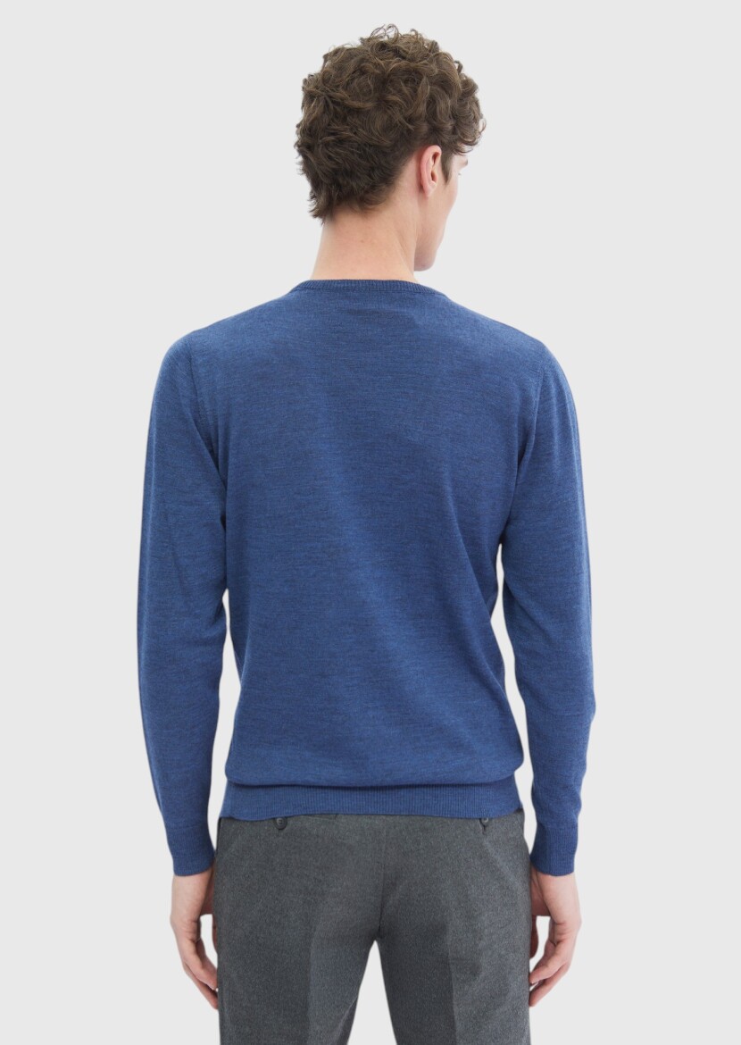 Blue Knitwear Sweatshirt - 4