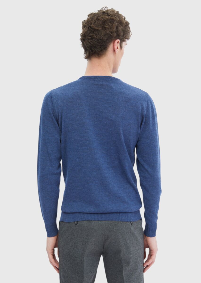Blue Knitwear Sweatshirt - 4