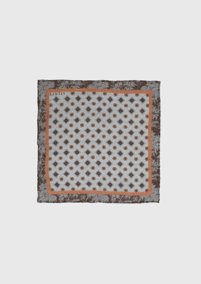 Brown %100 Yün Handkerchief - 1