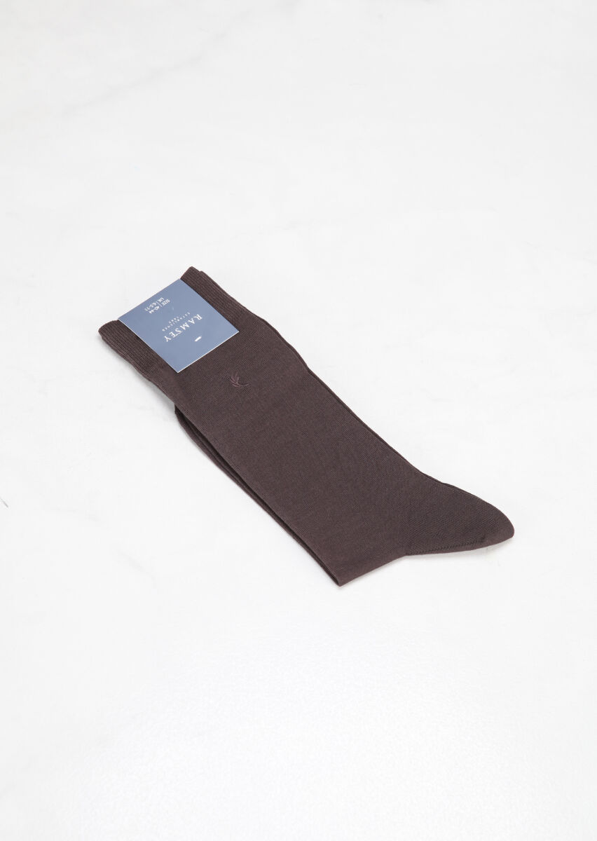 Brown %80 Pamuk ,%20 Polyamid Socks - 1