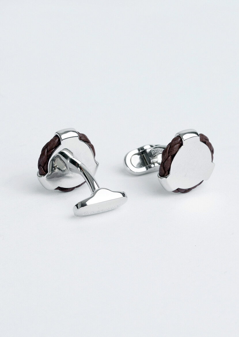 Brown Brass Cuff Link 