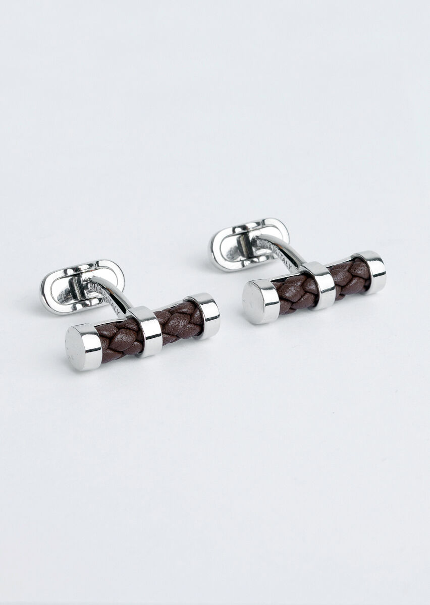 Brown Brass Cuff Link - 1