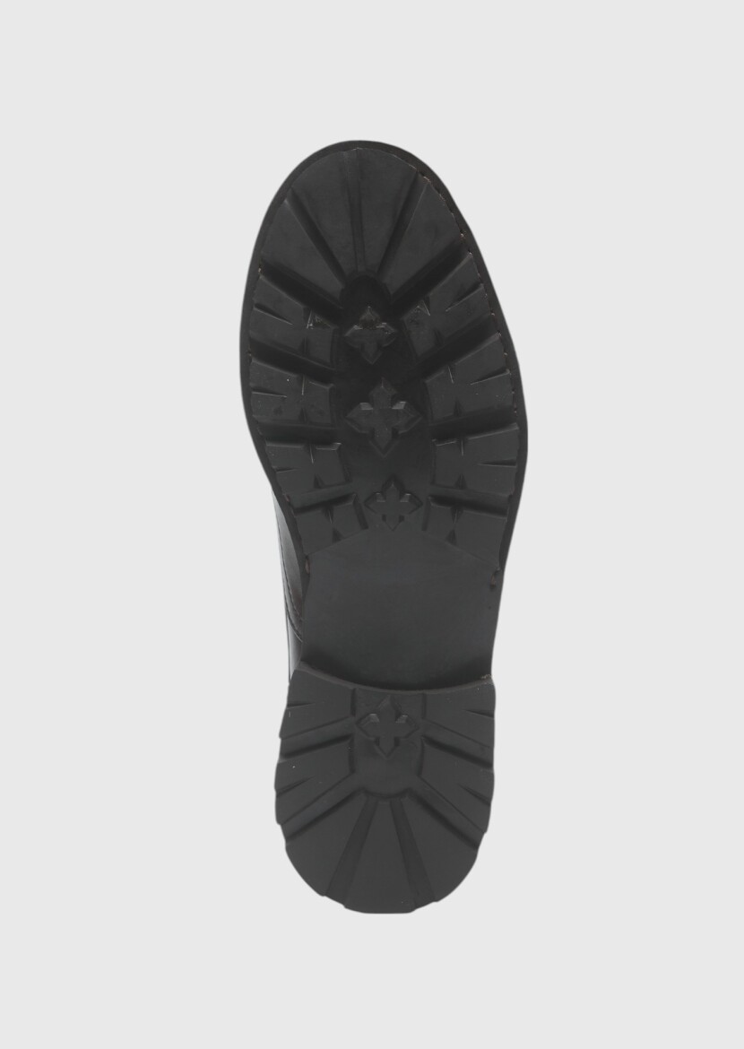 Brown Leather Casual Shoes - 4