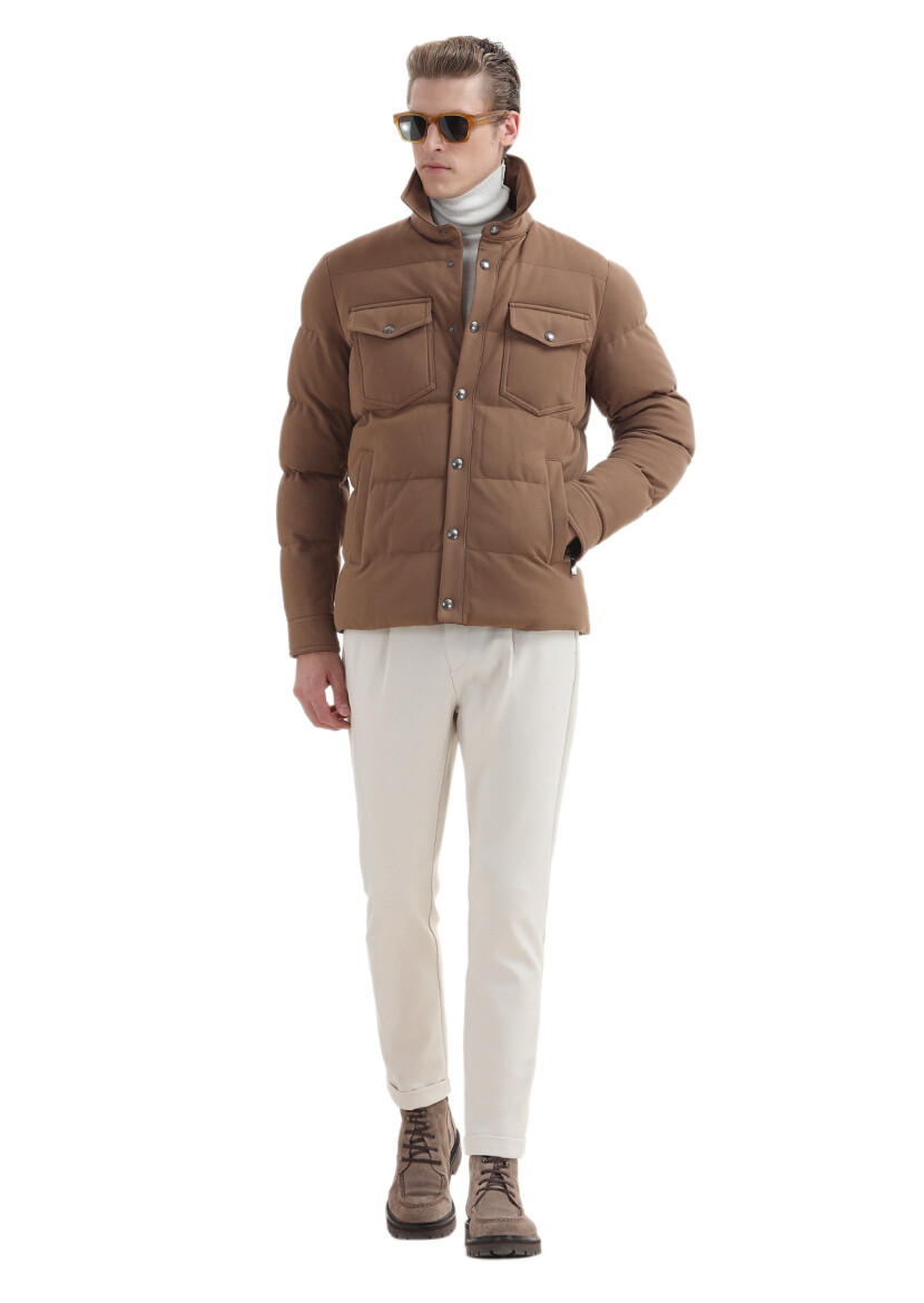 Brown Regular Fit Blazer 