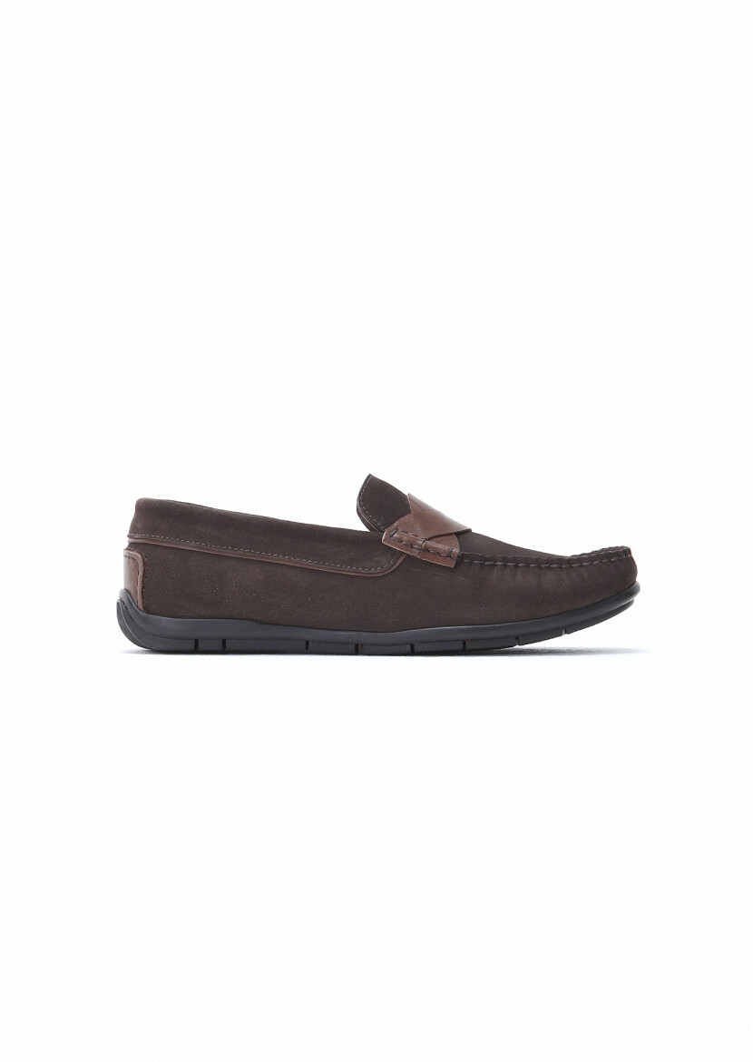 Brown Suede Casual Loafer - RAMSEY