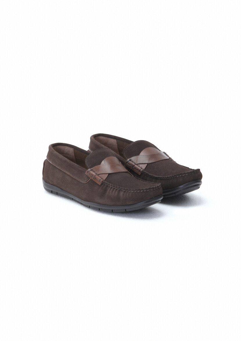 Brown Suede Casual Loafer - RAMSEY